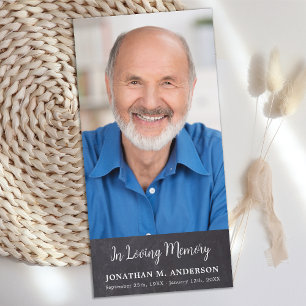 Rustic Funeral Memorial Custom Photo Sympathy Thank You Card