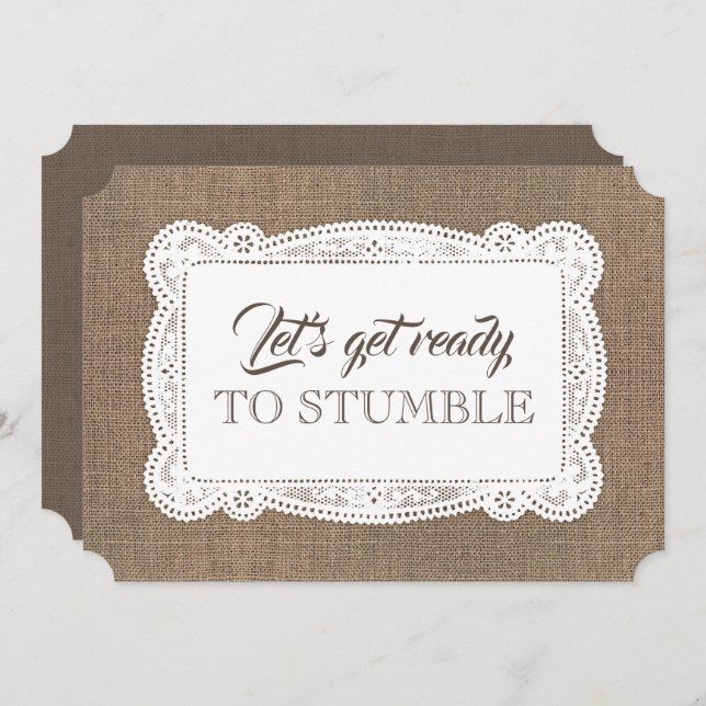 Rustic Funny Bridesmaid / Maid of Honour Proposal Invitation (Front/Back)