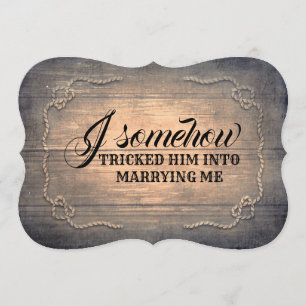 Rustic Funny Bridesmaid / Maid of Honour Proposal Invitation