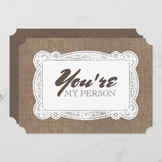 Rustic Funny Bridesmaid / Maid of Honour Proposal Invitation (Front/Back)