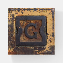 Rustic G Monogram with Bronze & Gold Accents