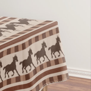 Rustic Galloping Horse Pattern Tablecloth
