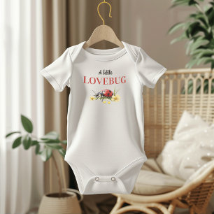 Rustic Garden Daisy Little Lovebug Baby Shower Bodysuit
