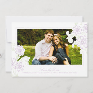 Rustic Garden Floral Save the Date