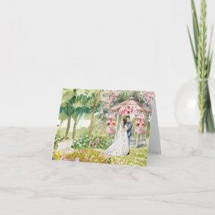 Rustic Garden Gazebo   Wedding Thank You Card