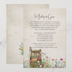 Rustic Garden Theme Reception Only Invitation