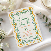 Rustic Garden wildflower script bridal shower 