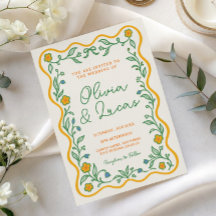 Rustic Garden wildflower wildly Wedding Invitation