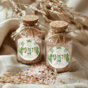 Rustic Gender Neutral Little Sprout Baby Shower Classic Round Sticker