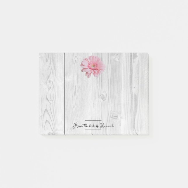 Rustic Gerber Daisy Personalised Notes (Front)