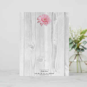 Rustic Gerber Daisy Personalised Paper Sheet