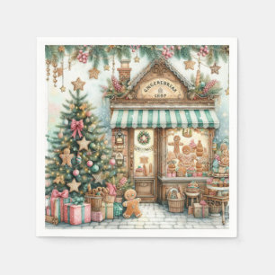 Rustic Gingerbread Shop Napkins