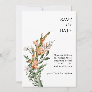 Rustic Gladiolus Wedding Save the Date