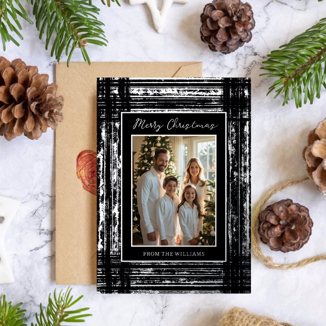 Rustic Glam Foil Christmas Card Template Custom  (Creator Uploaded)