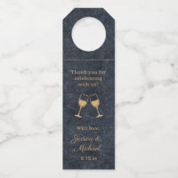 Rustic Glam Navy Blue Gold Wedding