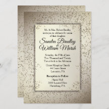 Rustic Glitter Wedding Invitation
