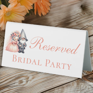Rustic Gnome Reserved Bridal Party Orange Wedding