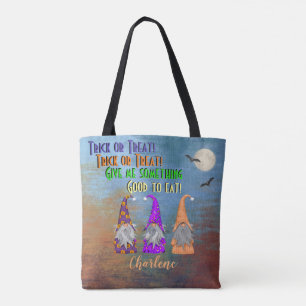 Rustic Gnomes Go Trick or Treating  Tote Bag