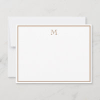 Rustic Gold Double Border Vintage Monogram