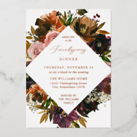 Rustic Gold Fall Floral Friendsgiving