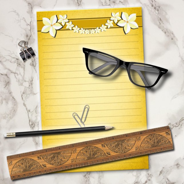 Rustic Gold Floral Parchment Lined Writing Paper (Creator Uploaded)