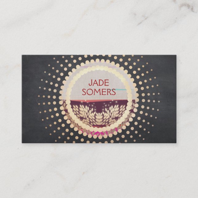 Rustic Gold Framed Horizon Logo Business Card (Front)