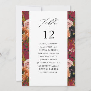 Rustic Gold, Purple B2 Table Number Seating Chart