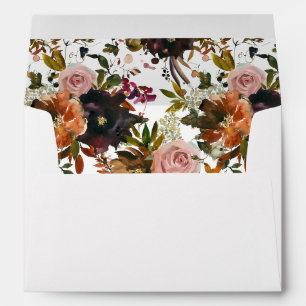 Rustic Gold, Purple, & Pink Floral Envelope v2