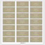 Rustic Gold Typography Guest Address Labels<br><div class="desc">These rustic gold typography guest address labels are perfect for your tropical beach boho wedding. Designed with minimalist simple rustic sandy gold typography. It's sure to match your modern bohemian coastal destination wedding vibes.</div>