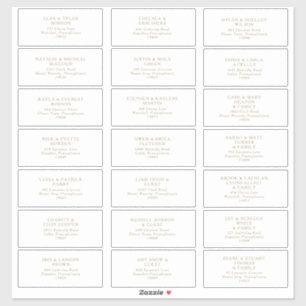 Rustic Gold Typography Guest Address Labels