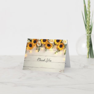 Rustic Golden Hour Gatherings Thank You Card