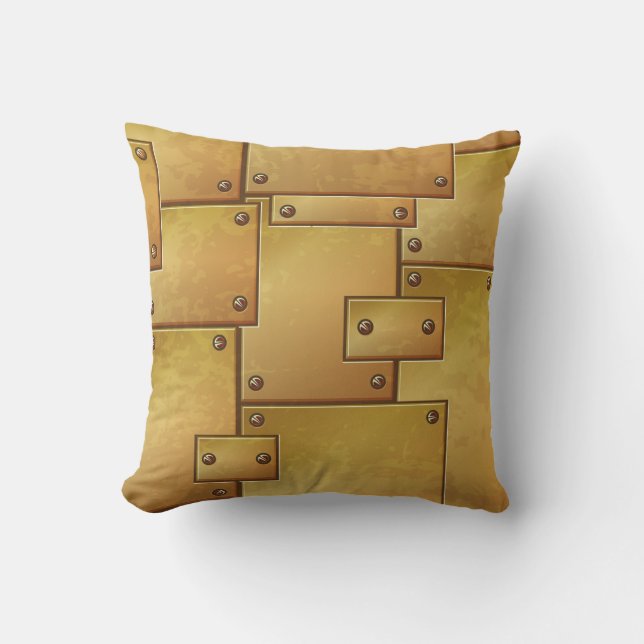 Rustic Golden Metal  Cushion (Front)