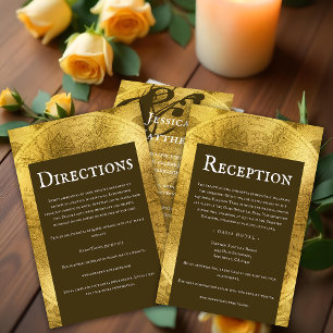 Rustic Golden Wedding Enclosure Card