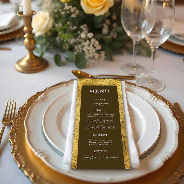 Rustic Golden Wedding Menu (Rustic Golden Wedding Menu
)