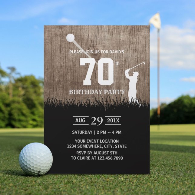 Rustic Golf Birthday Party Invitation (Creator Uploaded)