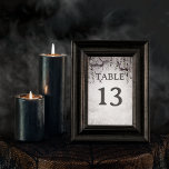 Rustic Gothic Black & Burgundy Halloween Wedding Table Number<br><div class="desc">Step into a realm of dark romance with our exquisite gothic or Halloween wedding table number that seamlessly blends rustic elegance with a touch of eerie allure. Adorned with intricate spooky delicate hanging vines, this table number card is a mesmerising masterpiece that captures the essence of your unique love story....</div>