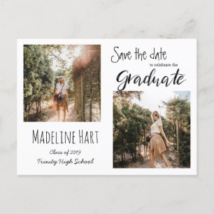 Rustic   Graduate   Save The Date   Country Photo Announcement Postcard
