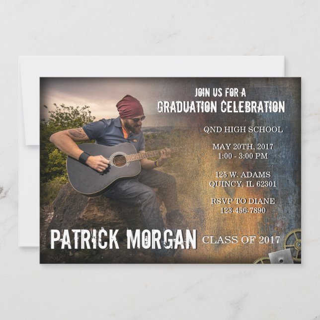 Rustic Graduation Announcement (Front)