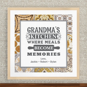 Rustic Grandma Meals Become Memories Poster