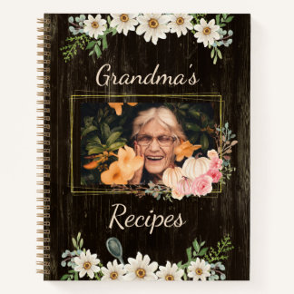 Rustic Grandma's Recipes with Photo Notebook