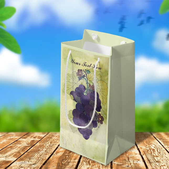 Rustic Grapes Personalised Small Gift Bag (Creator Uploaded)