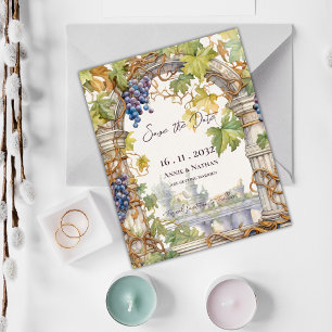 Rustic Grapevine Vineyard Wedding Save the Date 