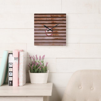 Rustic Grazie Shutter Napoli 1 Square Wall Clock