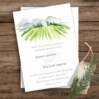 Rustic Green Blue Winery Vineyard Wedding QR Code