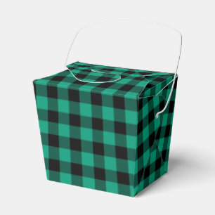 Rustic Green Plaid Pattern  Favour Box