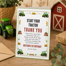 Rustic Green Tractor Farm First Year Down Ticket