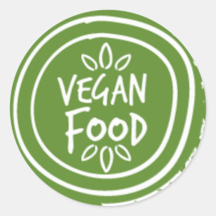 rustic green vegan food label   locally produced