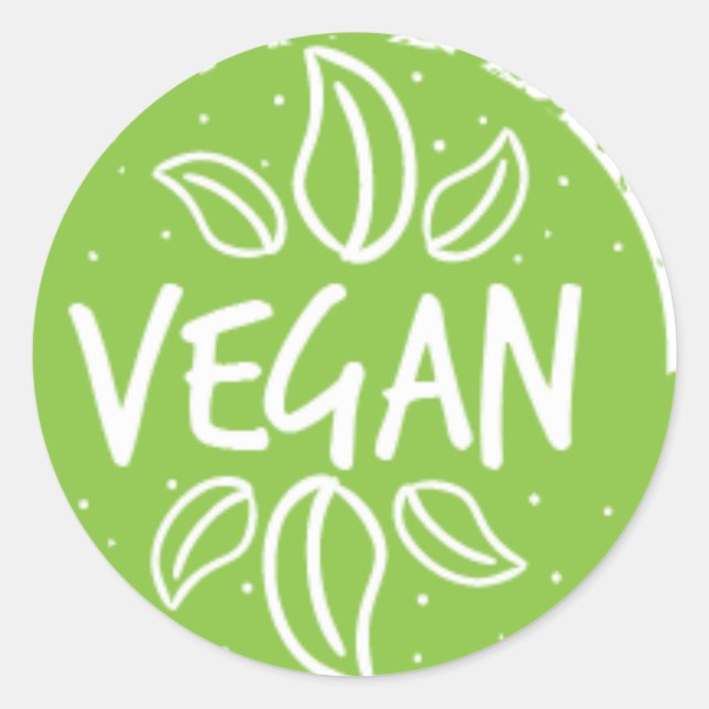 rustic green vegan food label | locally produced (Front)