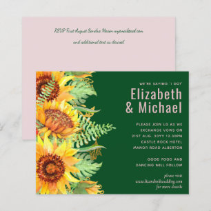 Rustic Green with Sunflowers Wedding Budget