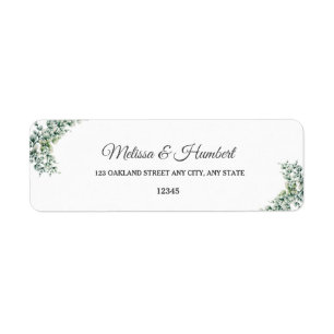 Rustic Greenery Eucalyptus Foliage Return Address Return Address Label